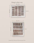 Größenübersicht für Andante: 59 × 49 cm (23 × 19 Zoll), horizontal und vertikal aufgehängt